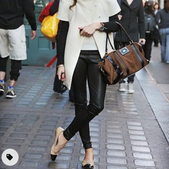 Tahari Intel Bow Ballet Flats with Cap Toes in Chanel Style - Picture 2 of 11